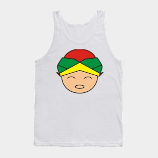 Smiling Red Green Yellow Blangkon Boy Tank Top